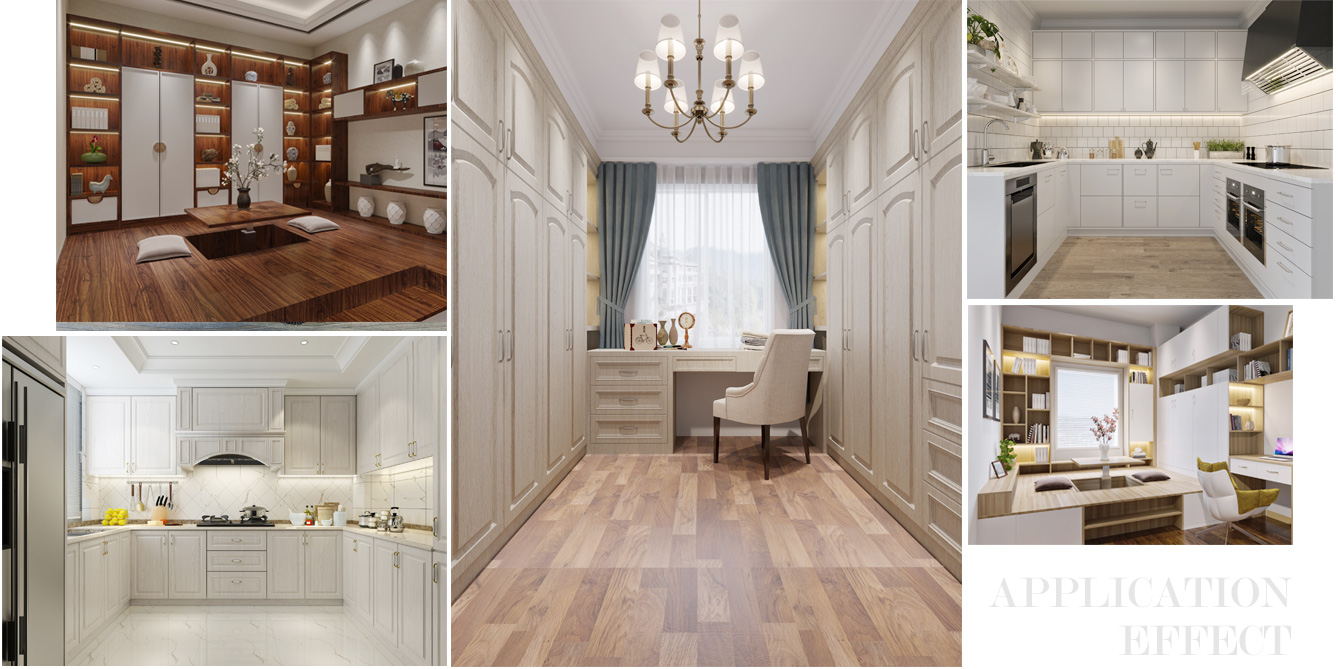 澤爾生態板家具效果圖