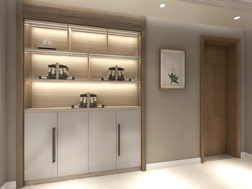 北歐風格書柜效果圖