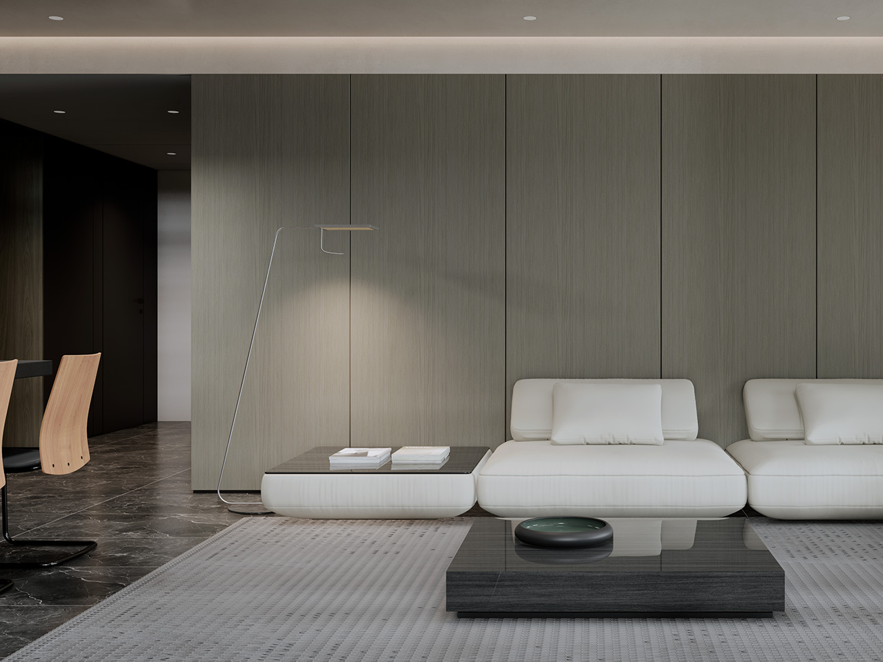 混油板材家具-書柜效果圖